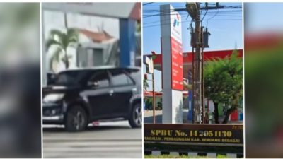 Gawat Bah…!!! Diduga SPBU 14.205.130 Kota Galuh Perbaungan Jadi Langganan Mafia BBM Solar