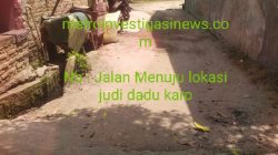 Gawat..!!! Diduga Judi Dadu Karo di Beckingi Oknum Anggota Polri Berpindah di Jalan Sugeng Desa Seirotan